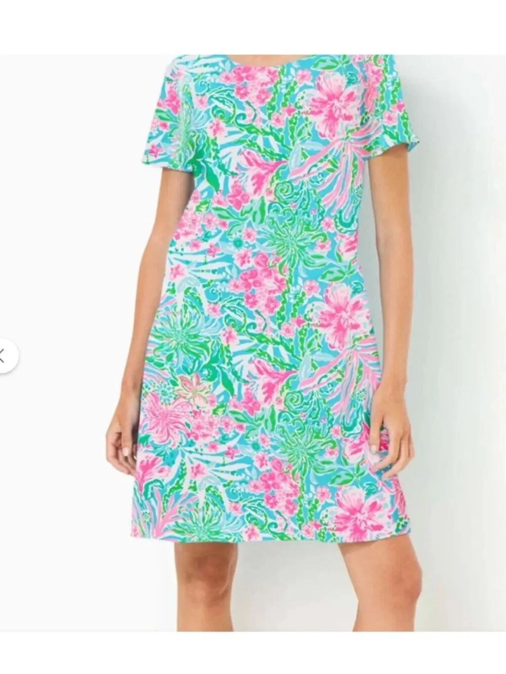 Lilly Pulitzer Cody Womens swing Dress S Amalfi Blue Leaf It Wild 005652 NWT